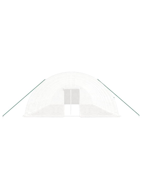 Skleník s ocelovým rámem bílý 72 m² 12 x 6 x 2,85 m
