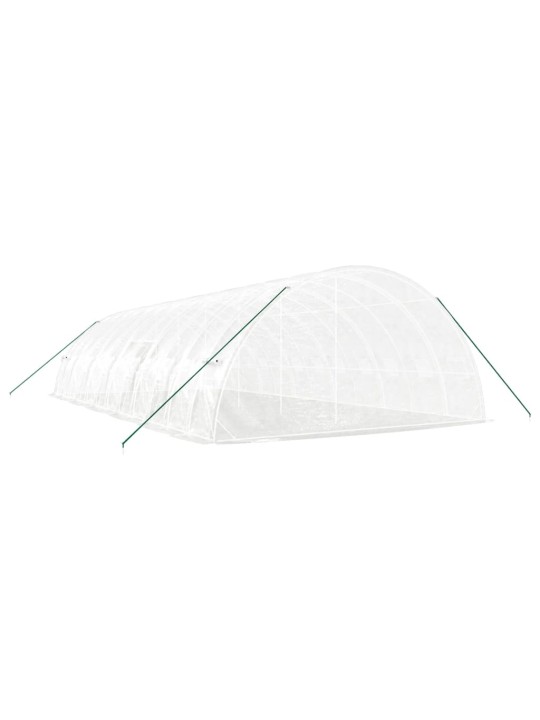 Skleník s ocelovým rámem bílý 72 m² 12 x 6 x 2,85 m