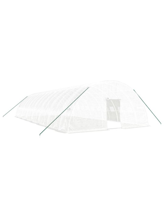 Skleník s ocelovým rámem bílý 84 m² 14 x 6 x 2,85 m
