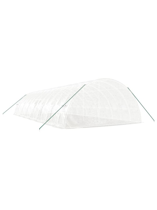 Skleník s ocelovým rámem bílý 84 m² 14 x 6 x 2,85 m