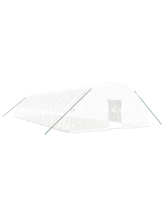 Skleník s ocelovým rámem bílý 96 m² 16 x 6 x 2,85 m