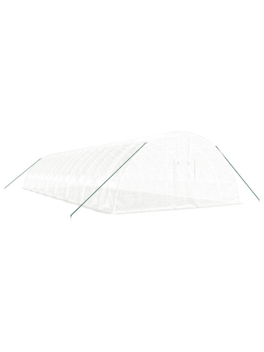 Skleník s ocelovým rámem bílý 96 m² 16 x 6 x 2,85 m