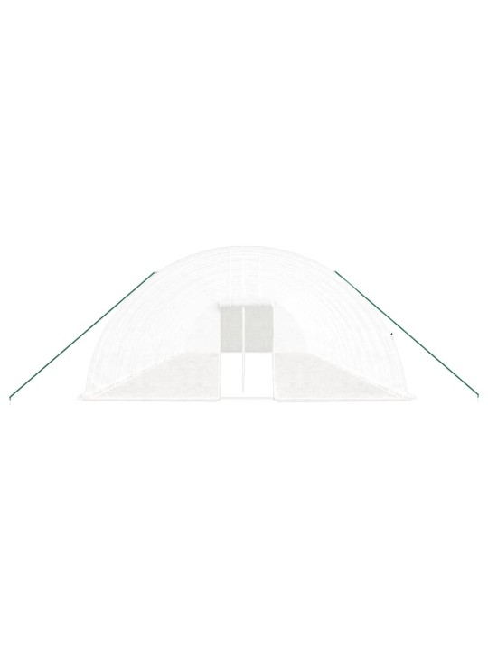 Skleník s ocelovým rámem bílý 96 m² 16 x 6 x 2,85 m