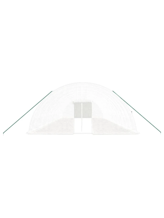 Skleník s ocelovým rámem bílý 96 m² 16 x 6 x 2,85 m
