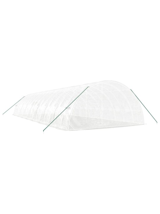 Skleník s ocelovým rámem bílý 96 m² 16 x 6 x 2,85 m