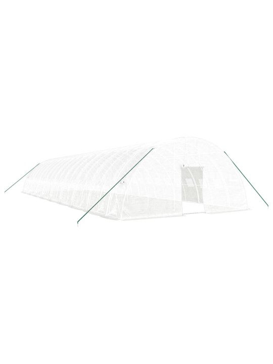 Skleník s ocelovým rámem bílý 108 m² 18 x 6 x 2,85 m