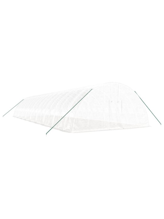 Skleník s ocelovým rámem bílý 108 m² 18 x 6 x 2,85 m
