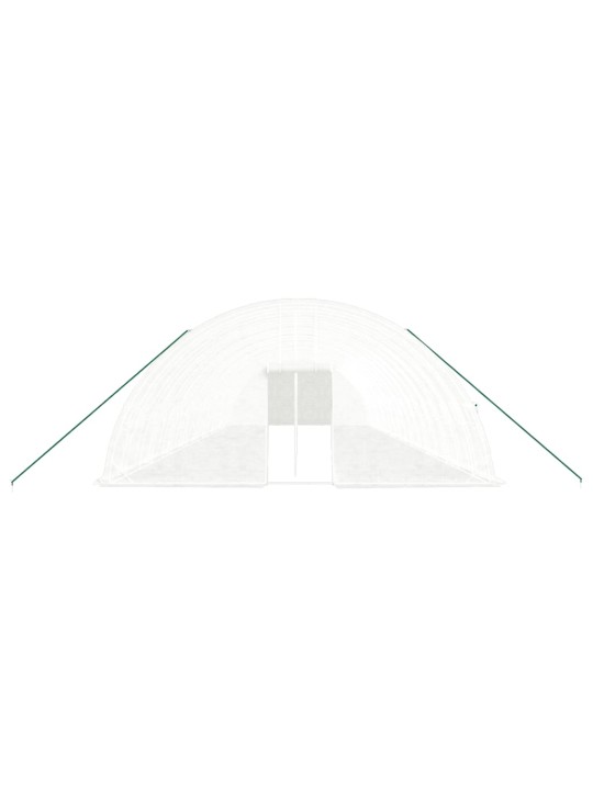 Skleník s ocelovým rámem bílý 108 m² 18 x 6 x 2,85 m