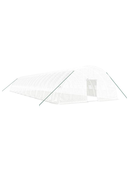 Skleník s ocelovým rámem bílý 120 m² 20 x 6 x 2,85 m