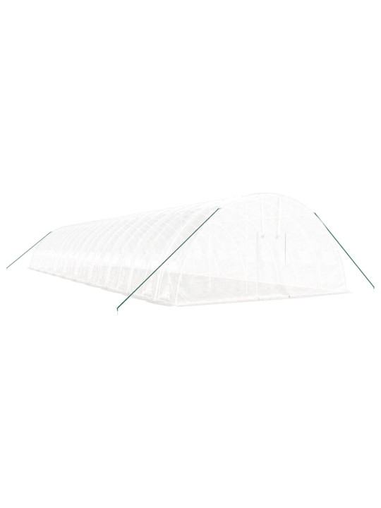 Skleník s ocelovým rámem bílý 120 m² 20 x 6 x 2,85 m