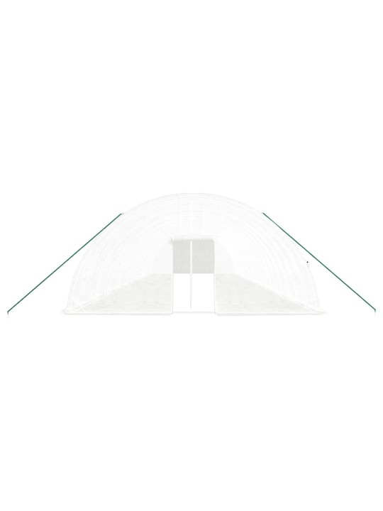 Skleník s ocelovým rámem bílý 120 m² 20 x 6 x 2,85 m