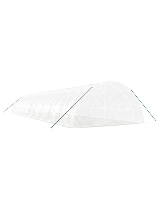 Skleník s ocelovým rámem bílý 120 m² 20 x 6 x 2,85 m