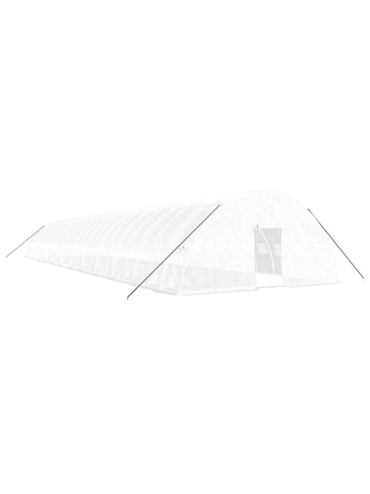 Skleník s ocelovým rámem bílý 144 m² 24 x 6 x 2,85 m