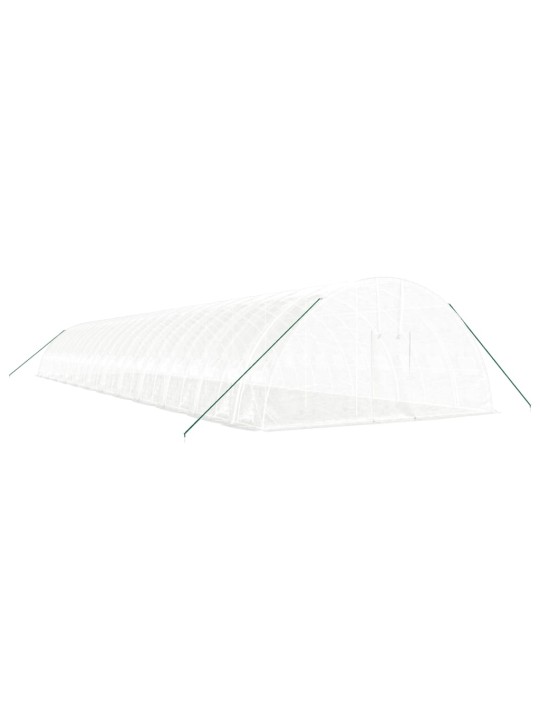 Skleník s ocelovým rámem bílý 144 m² 24 x 6 x 2,85 m