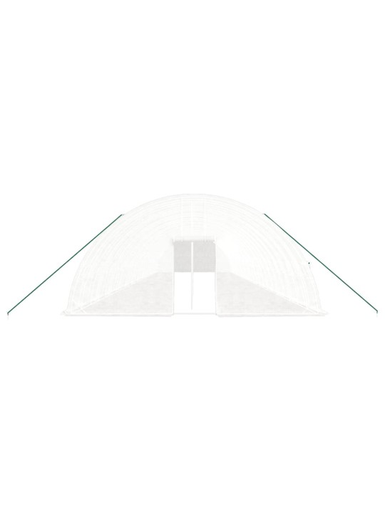 Skleník s ocelovým rámem bílý 144 m² 24 x 6 x 2,85 m