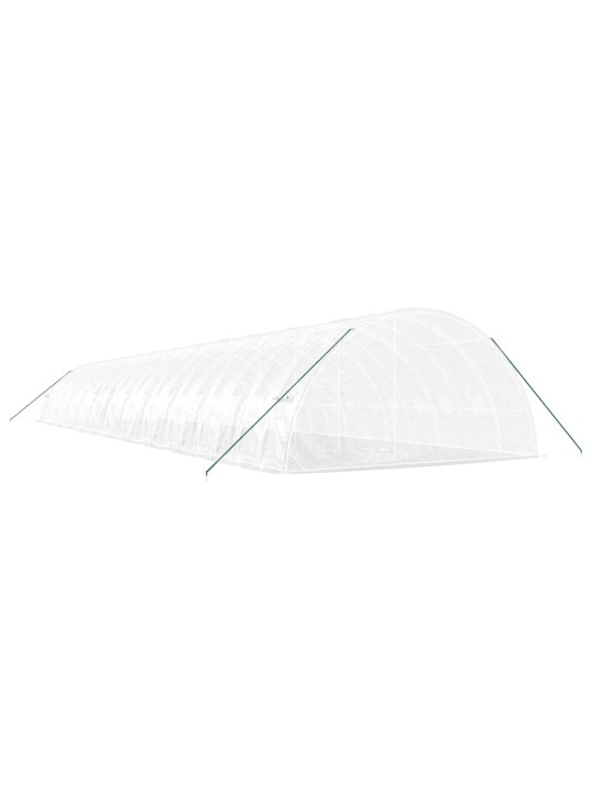 Skleník s ocelovým rámem bílý 144 m² 24 x 6 x 2,85 m
