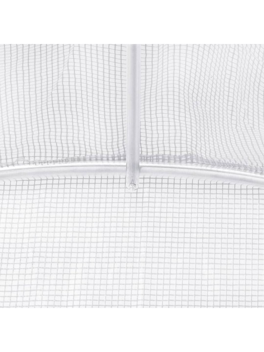 Skleník s ocelovým rámem bílý 144 m² 24 x 6 x 2,85 m