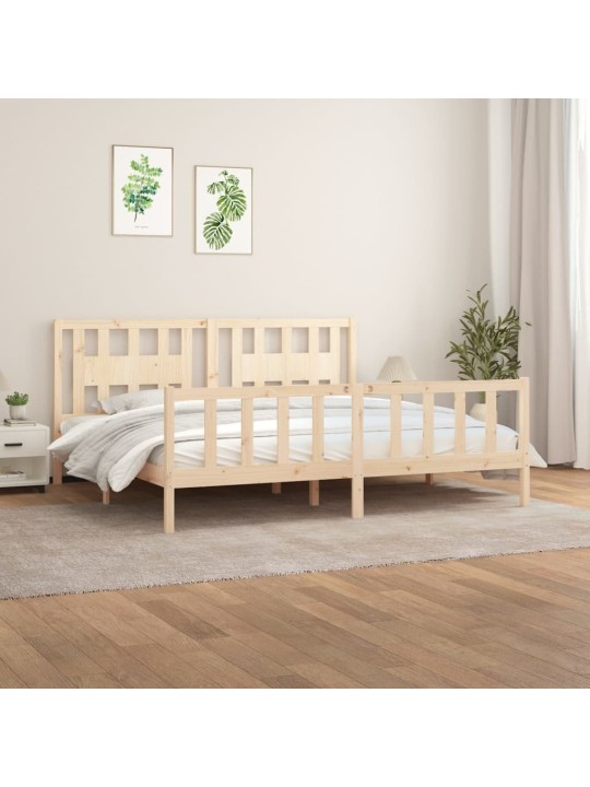Rám postele s čelem masivní borové dřevo 200 x 200 cm