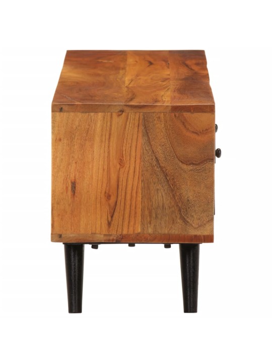 Tv skříňka s dvířky 112 x 30 x 40 cm masivní akácie a kov