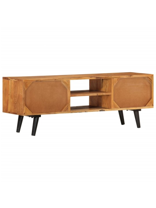Tv skříňka s dvířky 112 x 30 x 40 cm masivní akácie a kov
