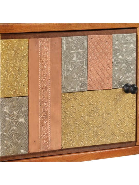 Tv skříňka s dvířky 112 x 30 x 40 cm masivní akácie a kov