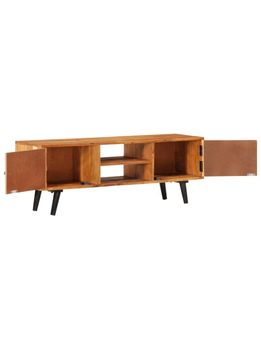 Tv skříňka s dvířky 112 x 30 x 40 cm masivní akácie a kov