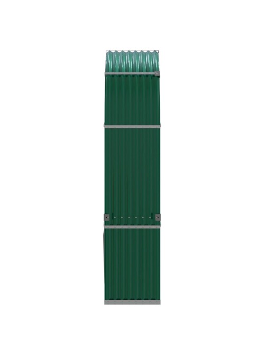 Stojan na dřevo zelený 120 x 45 x 210 cm pozinkovaná ocel