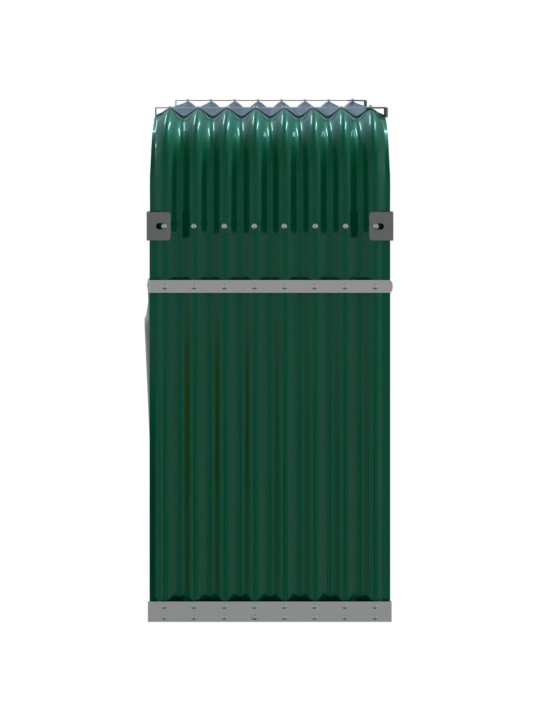 Stojan na dřevo zelený 120 x 45 x 100 cm pozinkovaná ocel