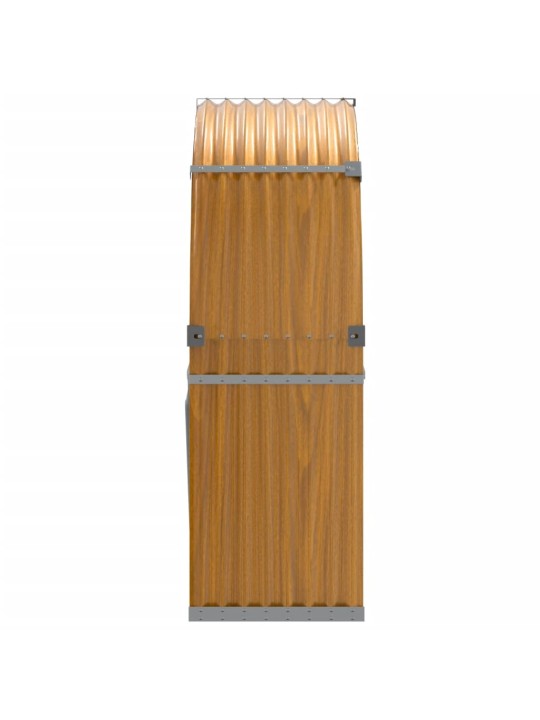 Stojan na dřevo světle hnědý 120 x 45 x 140 cm pozinkovaná ocel
