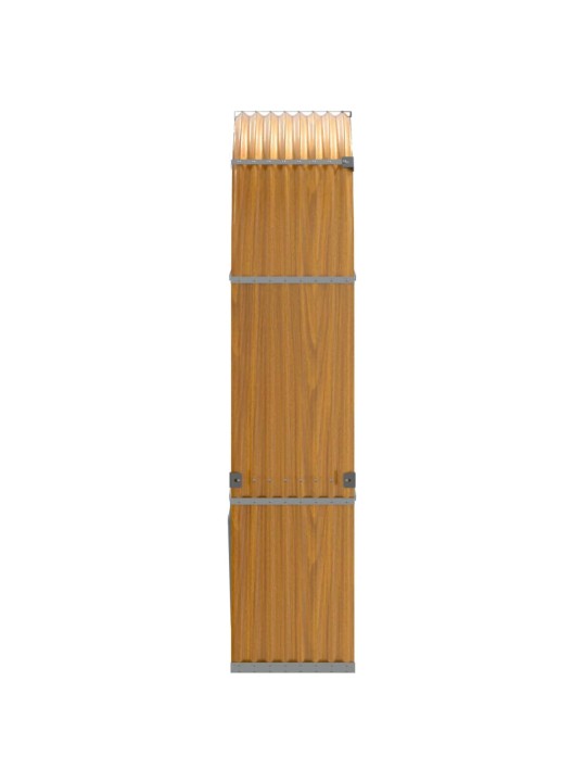 Stojan na dřevo světle hnědý 120 x 45 x 210 cm pozinkovaná ocel