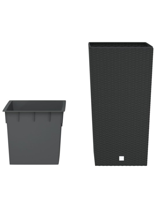 Truhlík s odnímatelnou vložkou antracit 21 / 49 l pp ratan