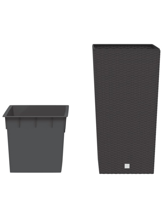 Truhlík s odnímatelnou vložkou hnědý 21 / 49 l pp ratan
