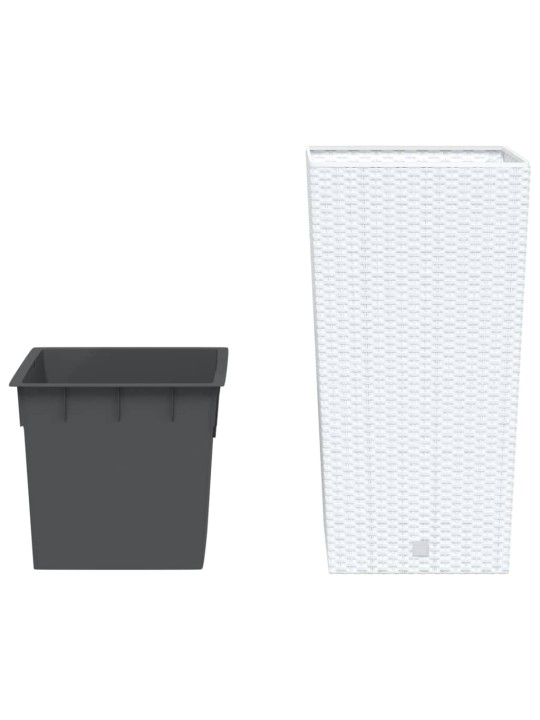 Truhlík s odnímatelnou vložkou bílý 21 / 49 l pp ratan