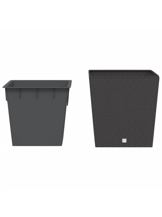 Truhlík s odnímatelnou vložkou hnědý 37 / 64 l pp ratan