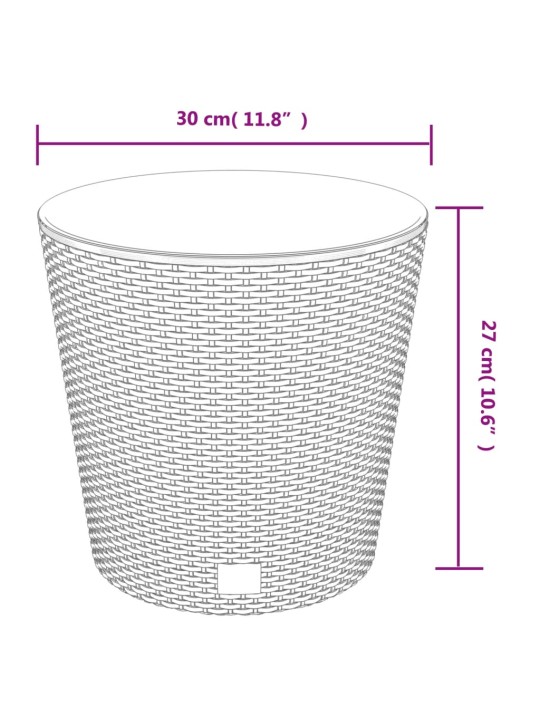Truhlík s odnímatelnou vložkou bílý 15 / 15,3 l PP ratan
