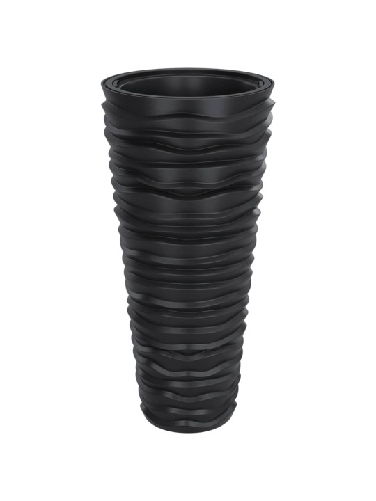 Truhlík s odnímatelnou vložkou antracit 18 / 45 l pp rýhovaný