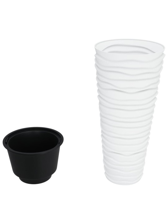 Truhlík s odnímatelnou vložkou bílý 18 / 45 l pp rýhovaný