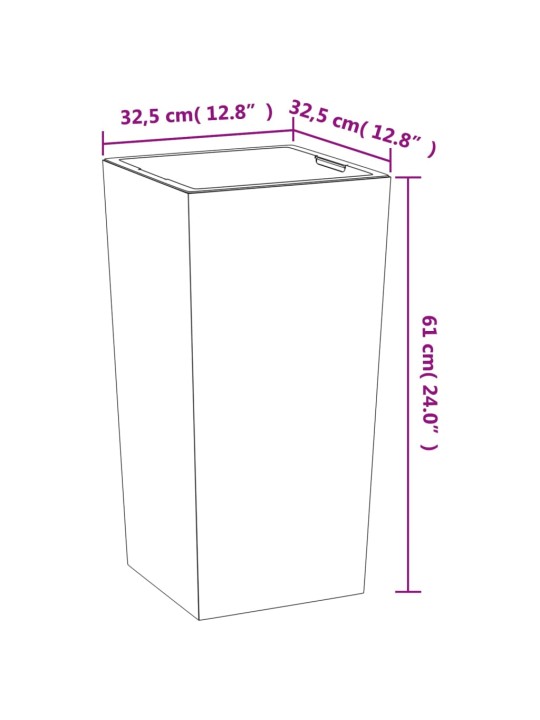Truhlík s odnímatelnou vložkou antracit 21 / 49 l pp beton