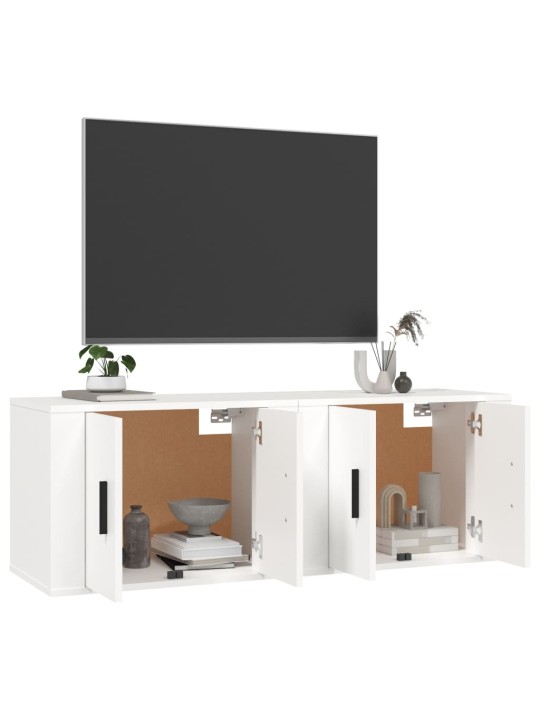 Nástěnné TV skříňky 2 ks bílé 57 x 34,5 x 40 cm