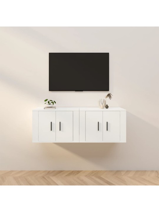 Nástěnné TV skříňky 2 ks bílé 57 x 34,5 x 40 cm