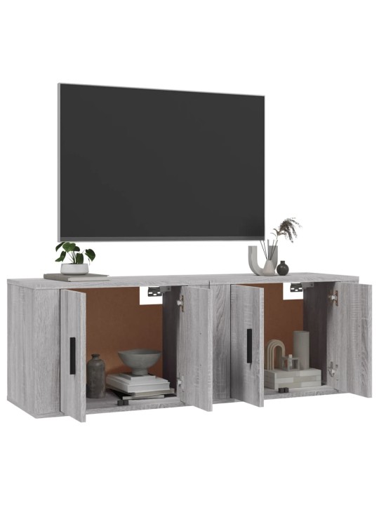 Nástěnné TV skříňky 2 ks šedé sonoma 57 x 34,5 x 40 cm