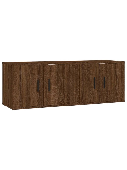 Nástěnné TV skříňky 2 ks hnědý dub 57 x 34,5 x 40 cm