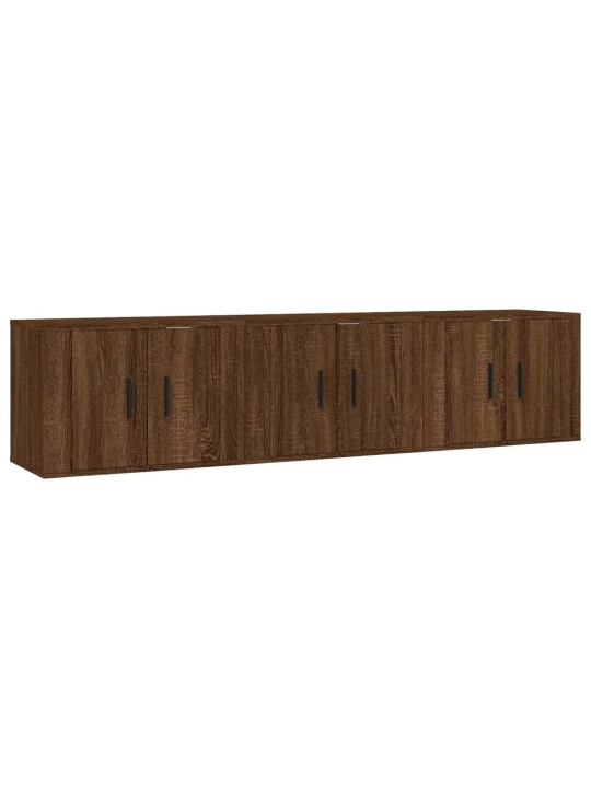 Nástěnné TV skříňky 3 ks hnědý dub 57 x 34,5 x 40 cm