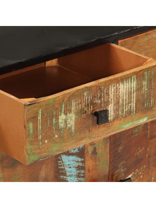 Příborník 140 x 35 x 70 cm masivní recyklované dřevo a kov