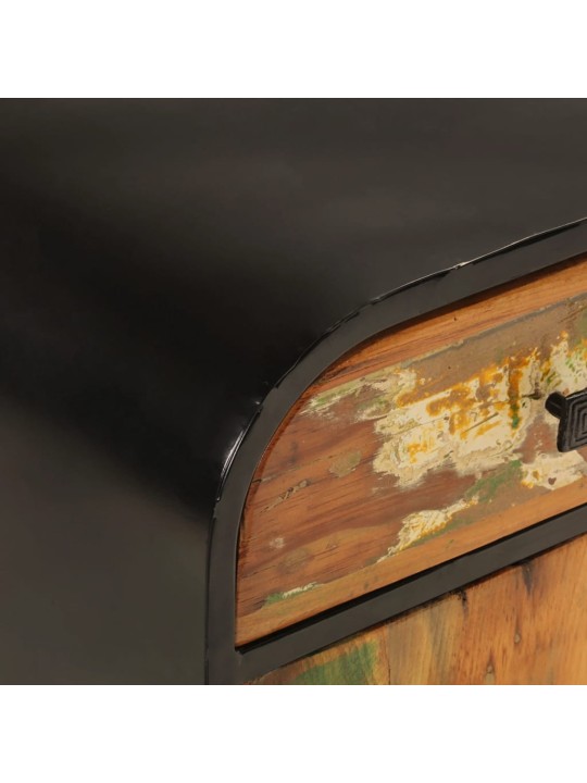 Příborník 140 x 35 x 70 cm masivní recyklované dřevo a kov
