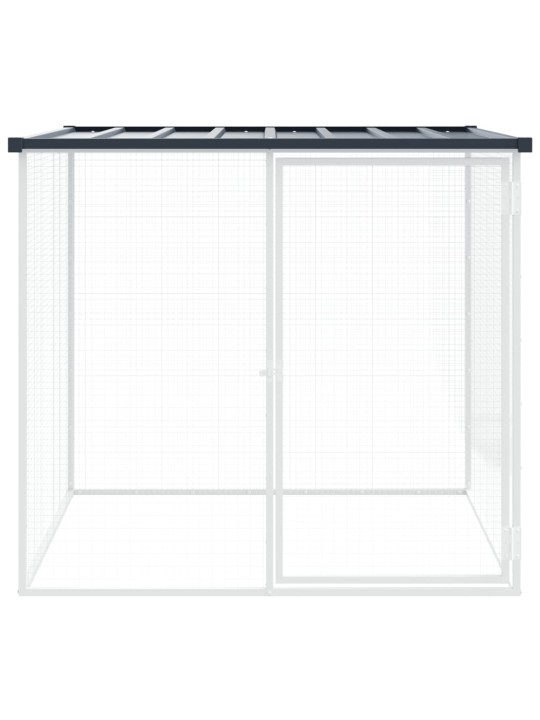 Klec pro kuřata se střechou antracitová 103 x 98 x 90 cm ocel