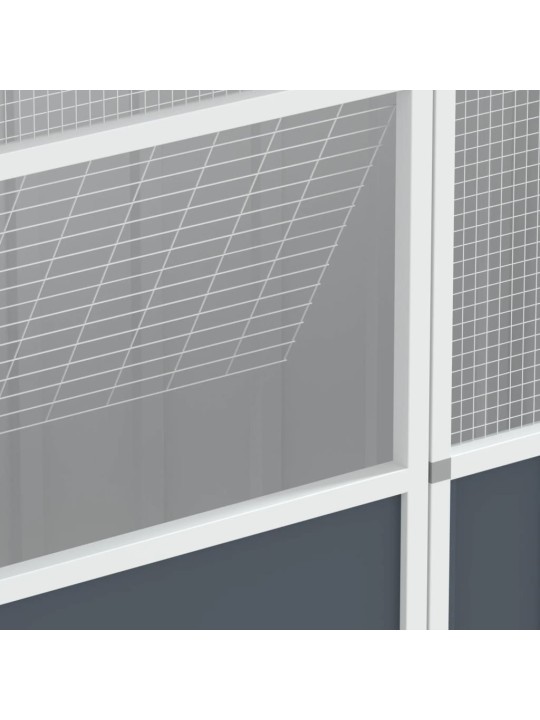 Ptačí klec antracitová 115 x 78 x 200 cm pozinkovaná ocel