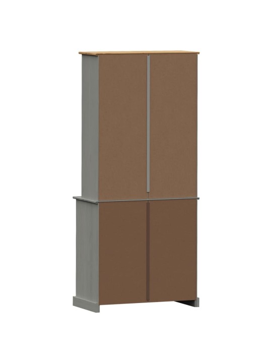 Příborník VIGO šedý 78 x 40 x 175 cm masivní borové dřevo
