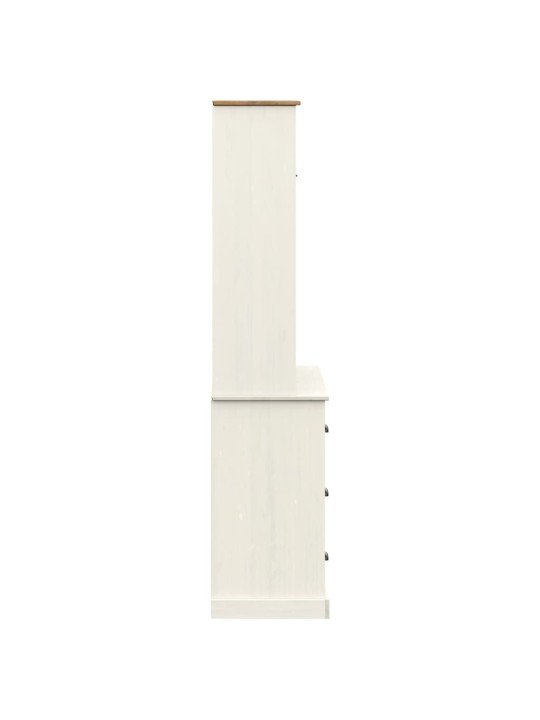 Příborník VIGO bílý 78 x 40 x 175 cm masivní borové dřevo