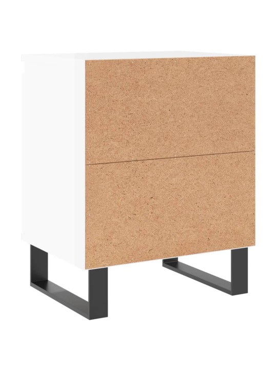 Noční stolky 2 ks bílé vysoký lesk 40x30x50 cm kompozitní dřevo